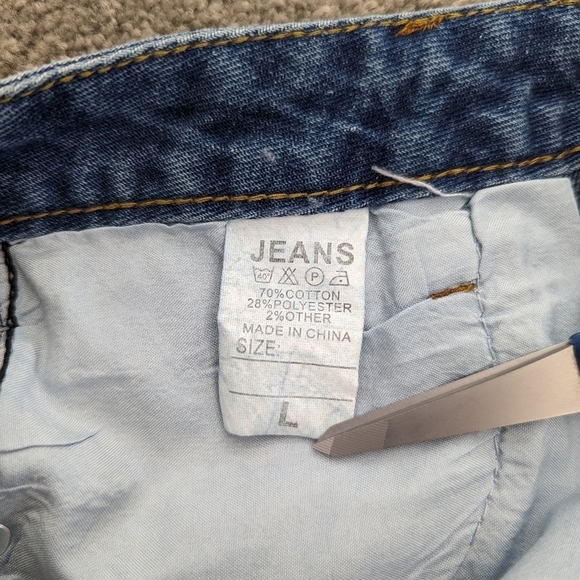 HERITAGE Falmer high rise distressed raw denim shorts size Medium / Large - Picture 9 of 11